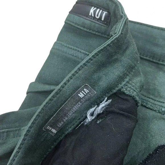 Kut from the Kloth Green High Rise Toothpick Skinny Mia Pants 38 - Picture 4 of 6